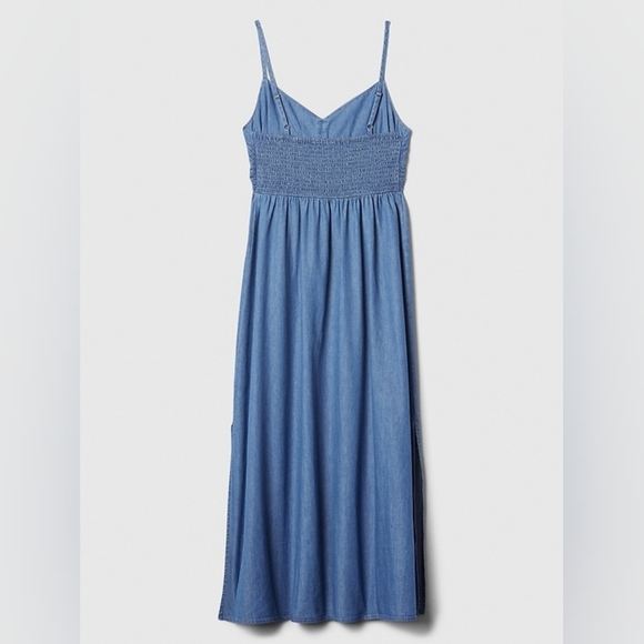 Gap Denim Maxi Dress Medium Wash - Picture 4 of 6